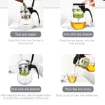 Bộ Ấm Trà Thủy Tinh Chịu Nhiệt KAMJOVE Sang Trọng, Ấm Trà Bong Bóng Văn Phòng, K-200 400ML, K-201 500ML, K-202 750ML, K-203 600ML, K-204 600ML, K-205 900ML