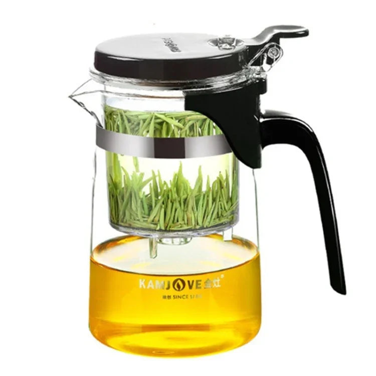 Bộ Ấm Trà Thủy Tinh Chịu Nhiệt KAMJOVE Sang Trọng, Ấm Trà Bong Bóng Văn Phòng, K-200 400ML, K-201 500ML, K-202 750ML, K-203 600ML, K-204 600ML, K-205 900ML