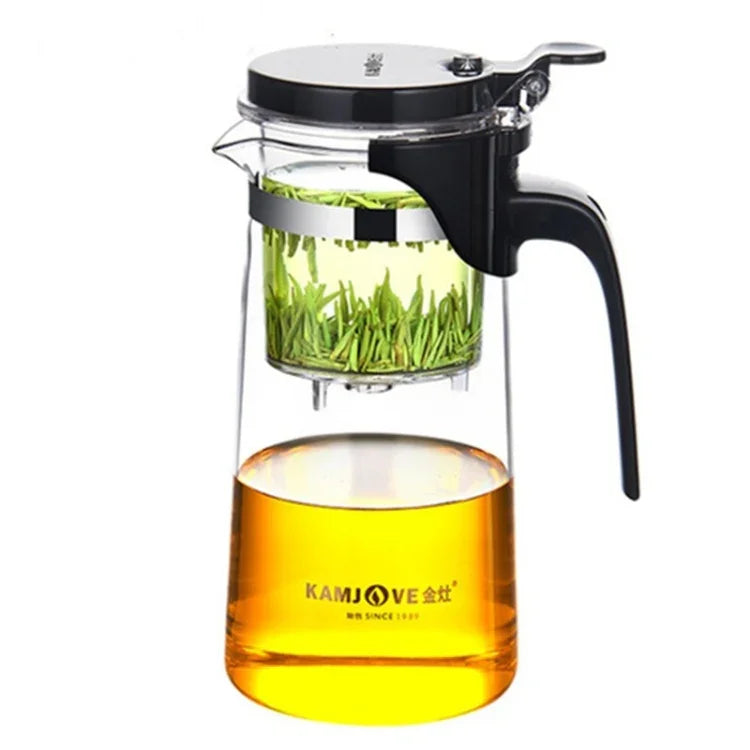 Bộ Ấm Trà Thủy Tinh Chịu Nhiệt KAMJOVE Sang Trọng, Ấm Trà Bong Bóng Văn Phòng, K-200 400ML, K-201 500ML, K-202 750ML, K-203 600ML, K-204 600ML, K-205 900ML