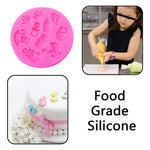 2 cái khuôn DIY silicone fondant hình tay chân bé, khuôn bánh socola, dụng cụ nướng, hình chân