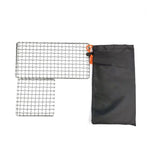 Giá nồi cắm trại ngoài trời bằng thép không gỉ 304 hình vuông, lưới nướng BBQ bếp củi đơn giản