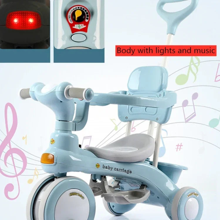Xe đạp ba bánh cho trẻ em, xe đẩy ngoài trời