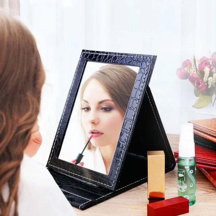Gương Trang Điểm Đứng Da Hình Vuông Họa Tiết Cá Sấu Gương Trang Điểm Di Động Màu Đen L 18x25.5x1.6CM, Đen M 15x20.5x1.6CM, Đen S 12x17.5x1.6CM, Nâu L 18x25.5x1.6CM, Nâu M 15x20.5x1.6CM, Nâu S 12x17.5x1.6CM, Đỏ L 18x25.5x1.6CM, Đỏ M 15x20.5x1....