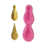 2 cái khuôn silicone mặt dây chuyền đá quý làm fondant, khuôn socola, dụng cụ trang trí bánh nướng DIY, hình mặt dây chuyền đá quý