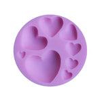 Bộ 2 khuôn làm bánh DIY hình trái tim bằng silicone, khuôn hình trái tim