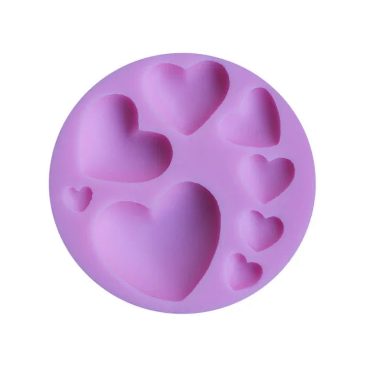 Bộ 2 khuôn làm bánh DIY hình trái tim bằng silicone, khuôn hình trái tim