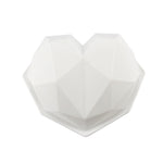 3 cái khuôn silicone làm bánh DIY hình kim cương tình yêu, dụng cụ làm bánh bông lan mousse chiffon, khuôn hình kim cương tình yêu