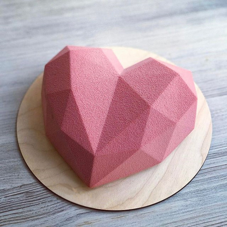 3 cái khuôn silicone làm bánh DIY hình kim cương tình yêu, dụng cụ làm bánh bông lan mousse chiffon, khuôn hình kim cương tình yêu