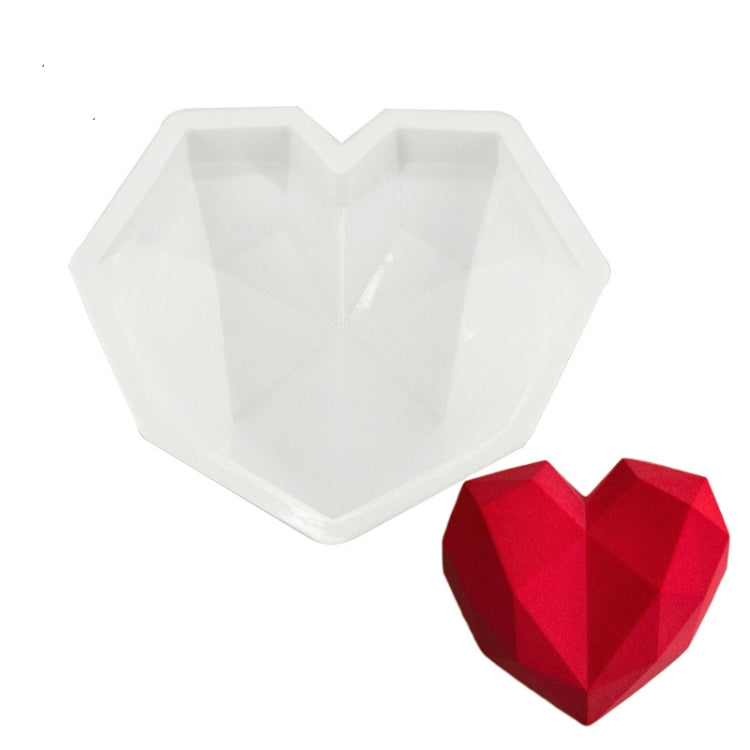 3 cái khuôn silicone làm bánh DIY hình kim cương tình yêu, dụng cụ làm bánh bông lan mousse chiffon, khuôn hình kim cương tình yêu