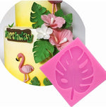 2 cái khuôn fondant DIY hình lá cây, khuôn trang trí bánh socola, hình lá cây (hồng), hình lá cây (xám)