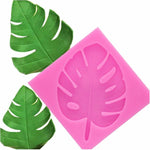 2 cái khuôn fondant DIY hình lá cây, khuôn trang trí bánh socola, hình lá cây (hồng), hình lá cây (xám)