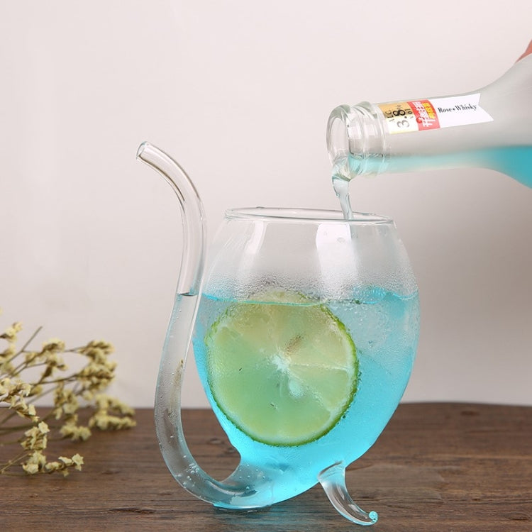 Cốc thủy tinh sáng tạo 300ML có ống hút, cốc uống nước lạnh, cốc nước ép, ly rượu, cốc nước ép 300ML