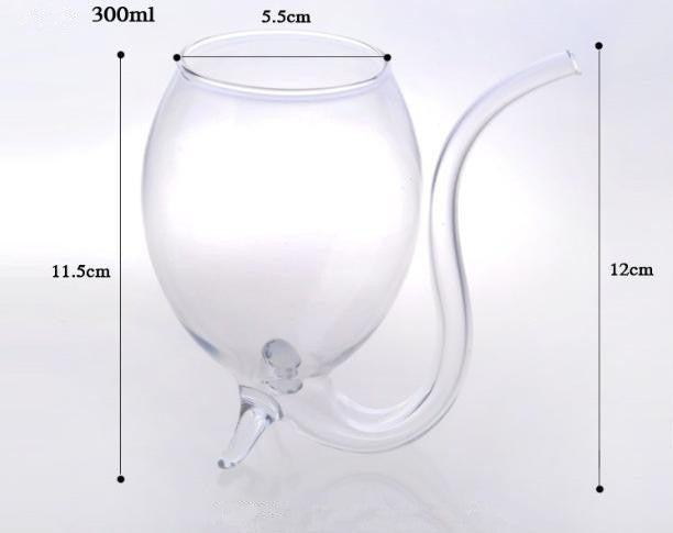 Cốc thủy tinh sáng tạo 300ML có ống hút, cốc uống nước lạnh, cốc nước ép, ly rượu, cốc nước ép 300ML