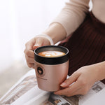 Cốc cà phê có tay cầm, bình giữ nhiệt bằng thép không gỉ, bình chân không, bình nước di động cho công việc