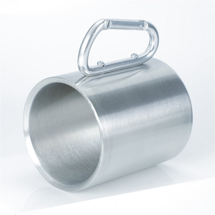 Cốc nước inox hai lớp có tay cầm carabiner, giao màu ngẫu nhiên, cốc cà phê có tay cầm carabiner