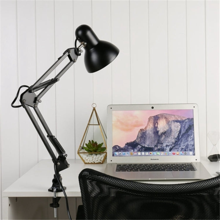 Đèn bàn kẹp gắn tay đòn xoay linh hoạt cho văn phòng, studio, bàn làm việc tại nhà