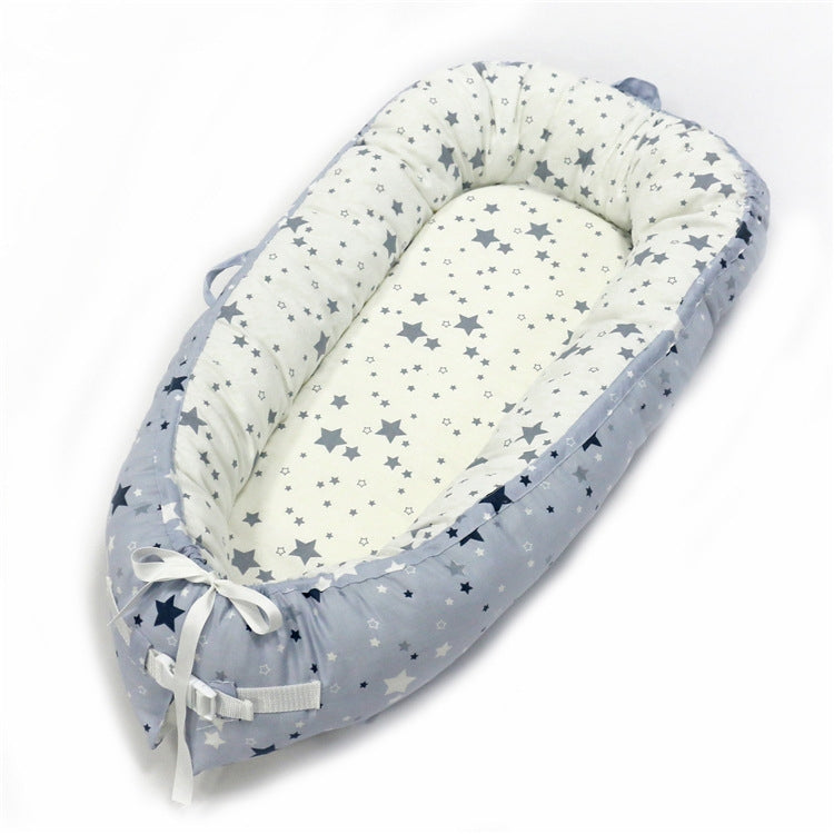 Giường cho bé sơ sinh 80*50cm giường sinh học chăm sóc giấc ngủ cho bé, giường cũi, giường du lịch có đệm chắn bảo vệ