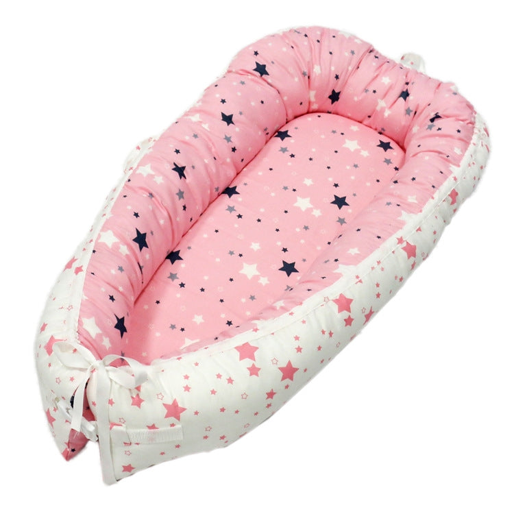 Giường cho bé sơ sinh 80*50cm giường sinh học chăm sóc giấc ngủ cho bé, giường cũi, giường du lịch có đệm chắn bảo vệ