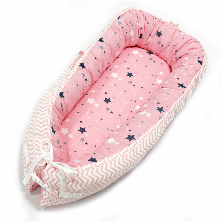 Giường cho bé sơ sinh 80*50cm giường sinh học chăm sóc giấc ngủ cho bé, giường cũi, giường du lịch có đệm chắn bảo vệ