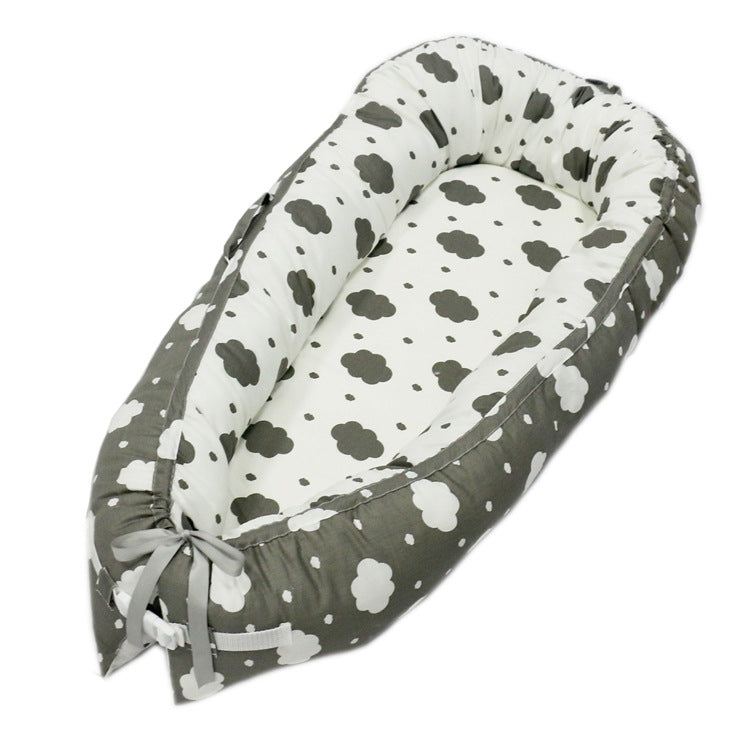 Giường cho bé sơ sinh 80*50cm giường sinh học chăm sóc giấc ngủ cho bé, giường cũi, giường du lịch có đệm chắn bảo vệ