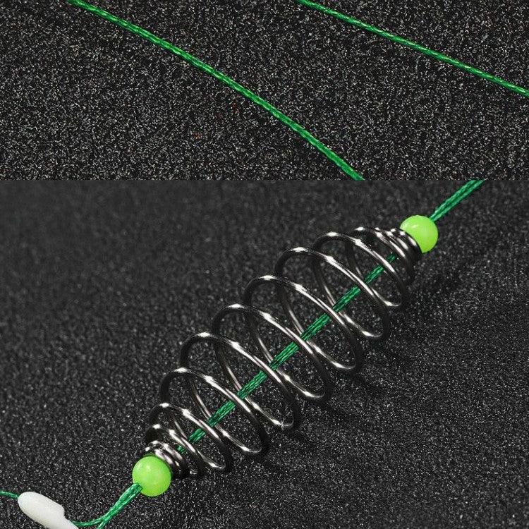 Bộ móc đôi chống rối 5 trong 1 cho câu cá chép bạc, lò xo móc câu, cỡ 8, 9, 10, 11, 12, 13