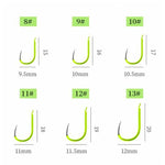 Bộ móc đôi chống rối 5 trong 1 cho câu cá chép bạc, lò xo móc câu, cỡ 8, 9, 10, 11, 12, 13