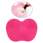 Thảm Rửa Cọ Silicone Dụng Cụ Rửa Cọ Trang Điểm Cọ Mày Miếng Rửa Bàn Chải Dụng Cụ Làm Sạch Trang Điểm, Hồng, Xanh, Đen, Tím Đậm, Tím Nhạt, Đỏ Hoa Hồng