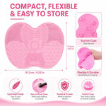 Thảm Rửa Cọ Silicone Dụng Cụ Rửa Cọ Trang Điểm Cọ Mày Miếng Rửa Bàn Chải Dụng Cụ Làm Sạch Trang Điểm, Hồng, Xanh, Đen, Tím Đậm, Tím Nhạt, Đỏ Hoa Hồng