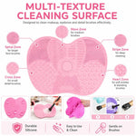 Thảm Rửa Cọ Silicone Dụng Cụ Rửa Cọ Trang Điểm Cọ Mày Miếng Rửa Bàn Chải Dụng Cụ Làm Sạch Trang Điểm, Hồng, Xanh, Đen, Tím Đậm, Tím Nhạt, Đỏ Hoa Hồng
