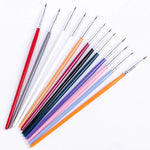 Bút vẽ móng nghệ thuật nhiều màu, cọ mảnh, bút chấm điểm, đầu mảnh acrylic vẽ hoa văn