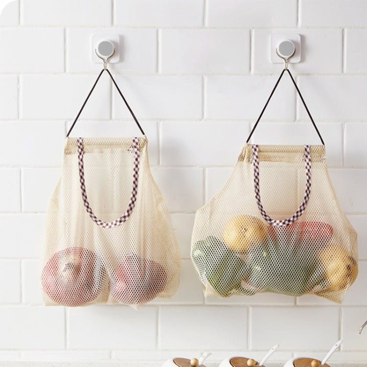 2 túi lưới treo lưu trữ rau củ sáng tạo cho nhà bếp, túi lưới thoáng khí rỗng, túi lưu trữ tỏi gừng nhà bếp