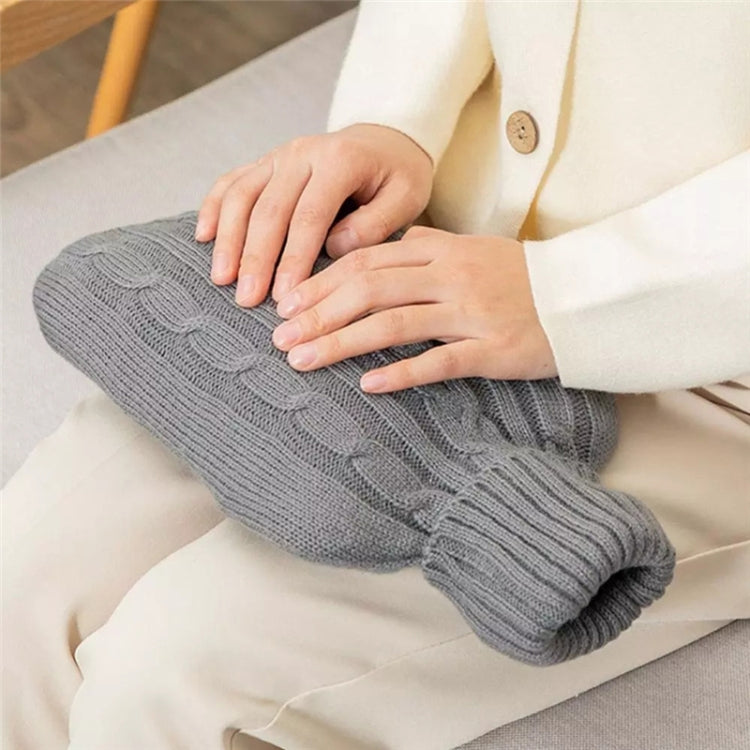 Vỏ áo len màu trơn cho bình nước nóng (không kèm bình), túi nhung mềm đựng bình nước nóng