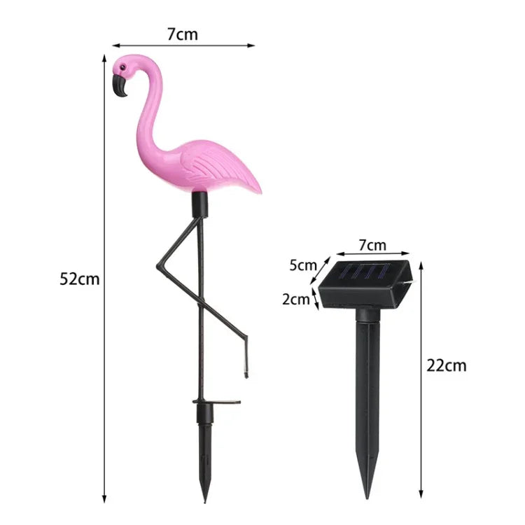 Đèn sân cỏ hồng hạc năng lượng mặt trời chống nước 3 trong 1, đèn LED lối đi vườn cảnh quan, đèn ngủ