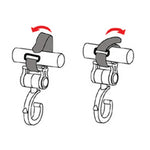 2 chiếc / bộ móc phụ kiện xe đẩy cho bé, móc nhựa đa chức năng màu đen, móc nhựa (hồng), móc nhựa (vàng)