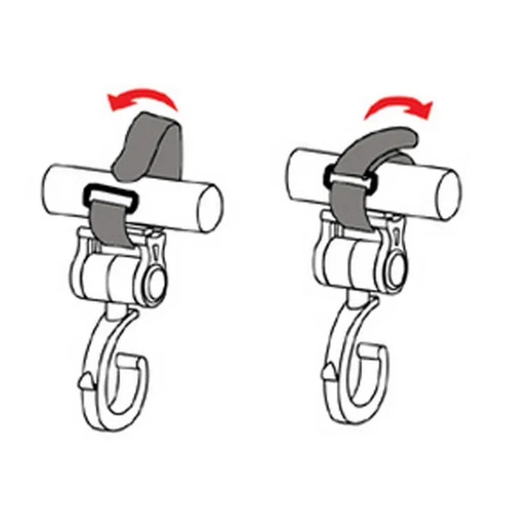 2 chiếc / bộ móc phụ kiện xe đẩy cho bé, móc nhựa đa chức năng màu đen, móc nhựa (hồng), móc nhựa (vàng)