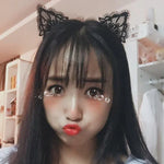 Băng đô ren nữ tai mèo dễ thương dây đeo đầu