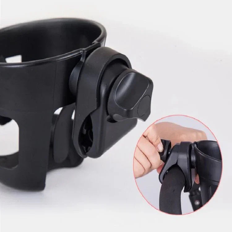 Phụ kiện xe đẩy em bé giá đỡ cốc, Giá đỡ bình nước cho xe đạp ba bánh trẻ em, ô che nắng xe đẩy, Kích thước 16×10.5×11.5cm