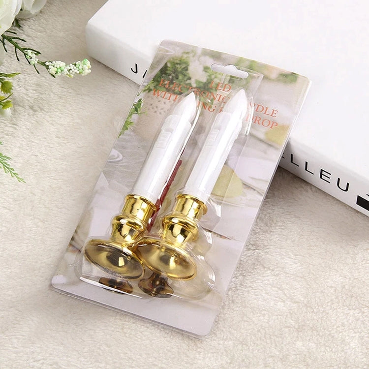 2 cái nến điện tử nhựa dài giả