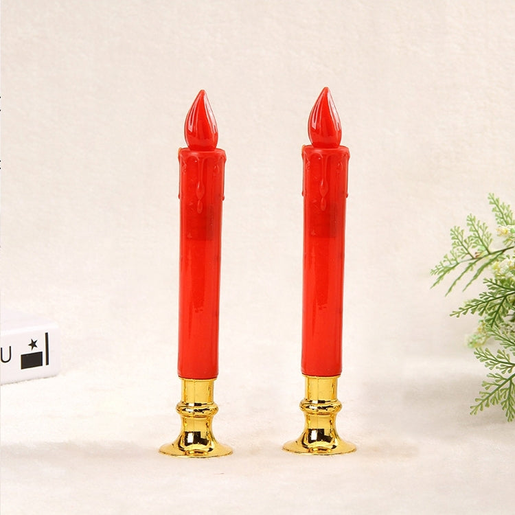 2 cái nến điện tử nhựa dài giả