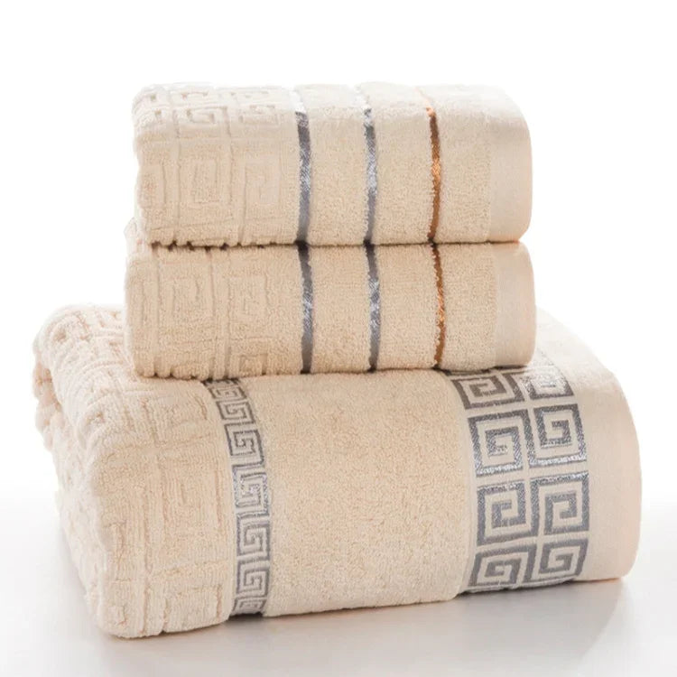 Bộ 3 khăn tắm cotton kẻ caro