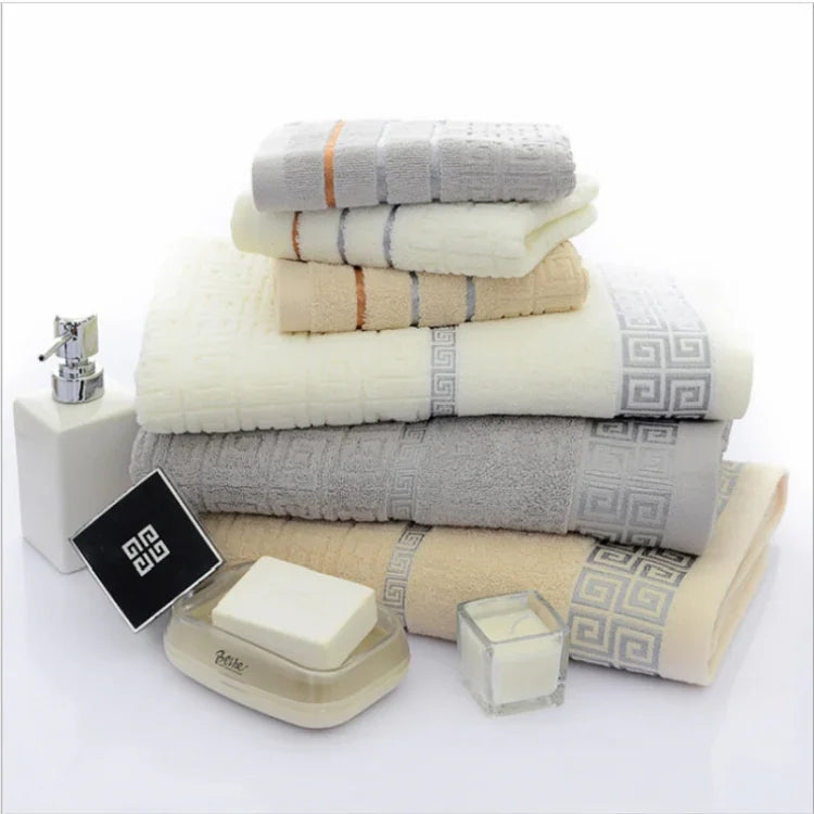 Bộ 3 khăn tắm cotton kẻ caro