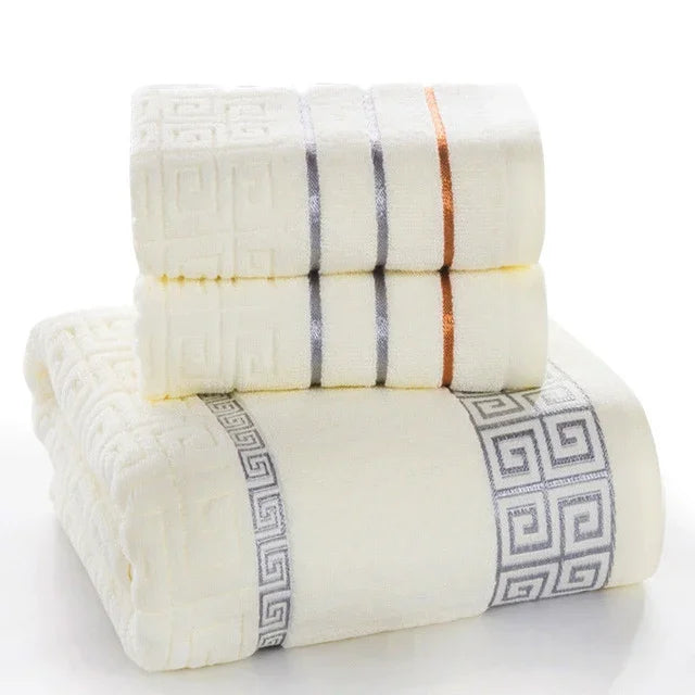 Bộ 3 khăn tắm cotton kẻ caro