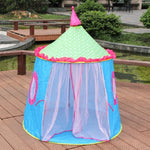 Lều chơi gấp hình yurt cho trẻ em, 120x110x110cm xanh dương, 120x110x110cm hồng