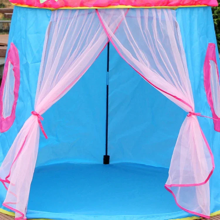 Lều chơi gấp hình yurt cho trẻ em, 120x110x110cm xanh dương, 120x110x110cm hồng