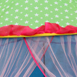 Lều chơi gấp hình yurt cho trẻ em, 120x110x110cm xanh dương, 120x110x110cm hồng