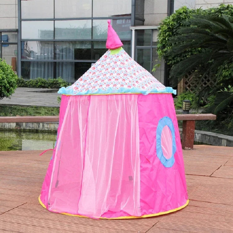 Lều chơi gấp hình yurt cho trẻ em, 120x110x110cm xanh dương, 120x110x110cm hồng