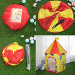 Lều chơi gấp hình nhà trẻ em Yurt, kích thước 100x100x135cm, kiểu rạp xiếc