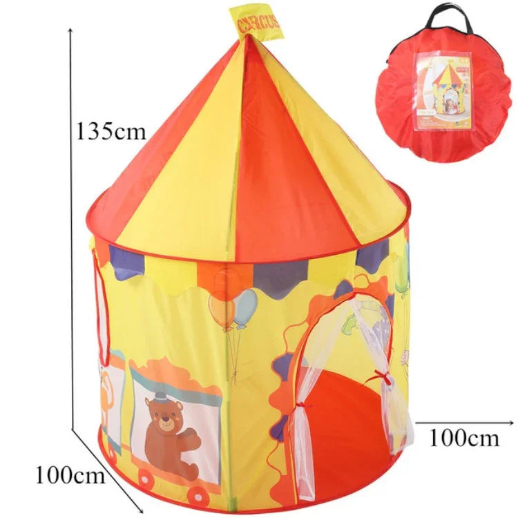 Lều chơi gấp hình nhà trẻ em Yurt, kích thước 100x100x135cm, kiểu rạp xiếc