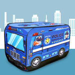 Lều chơi đồ chơi cho trẻ em hình xe cứu hỏa, xe cảnh sát, xe buýt trường học, xe kem