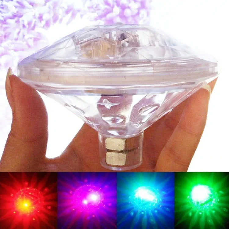 Đèn tắm thời trang trình diễn ánh sáng IP67 chống nước dưới nước LED RGB đổi màu phát sáng với 7 chế độ